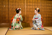 Two maiko (apprentice geiko/geisha) in Kyoto, Japan