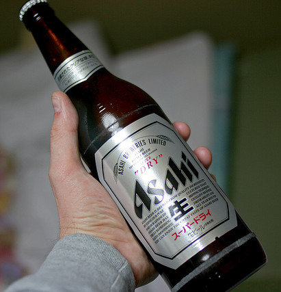 A bottle of Asahi Breweries Super Dry Beer (朝日スーパードライビール)