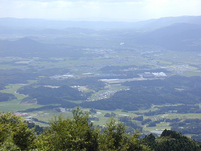 A view over the plains of the former Japanese province of Iga