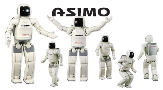 A scale model of the Honda ASIMO robot