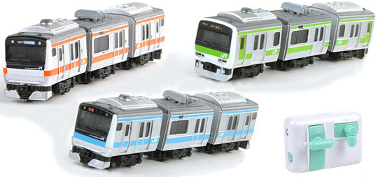 Remote control models of Tokyo trains from the JR Chuo, Yamanote and Keihin-Tohoku lines