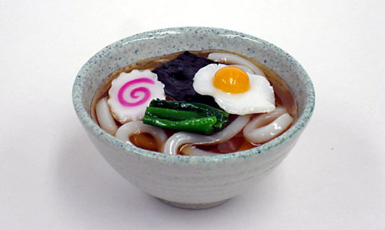 A model of tsukimi udon
