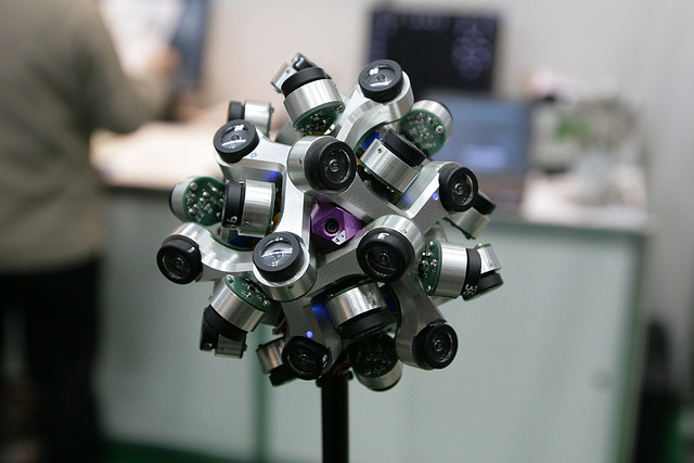 A sensor made out of many small cameras that point in all directions