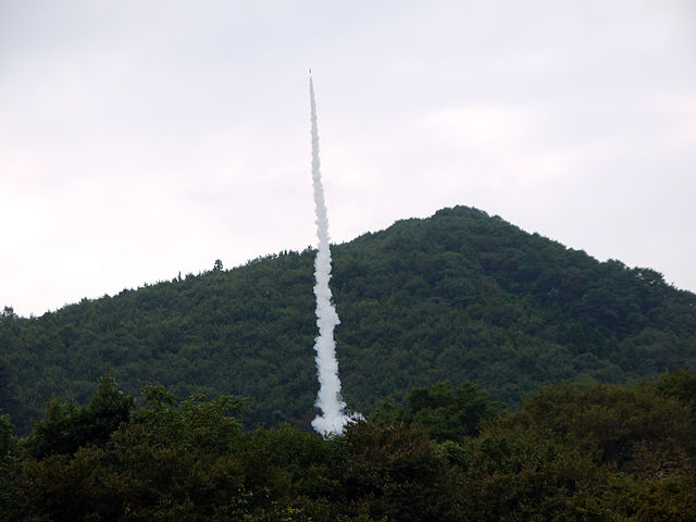 A ryusei rocket takes flight in Shimoyoshida, Chichibu