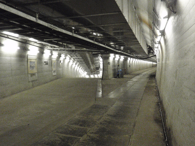 The access tunnel that runs parallel to the Seikan Tunnel
